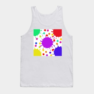 COLORFUL WATERCOLOR SPLATTER PATTERN BACKGROUND Tank Top